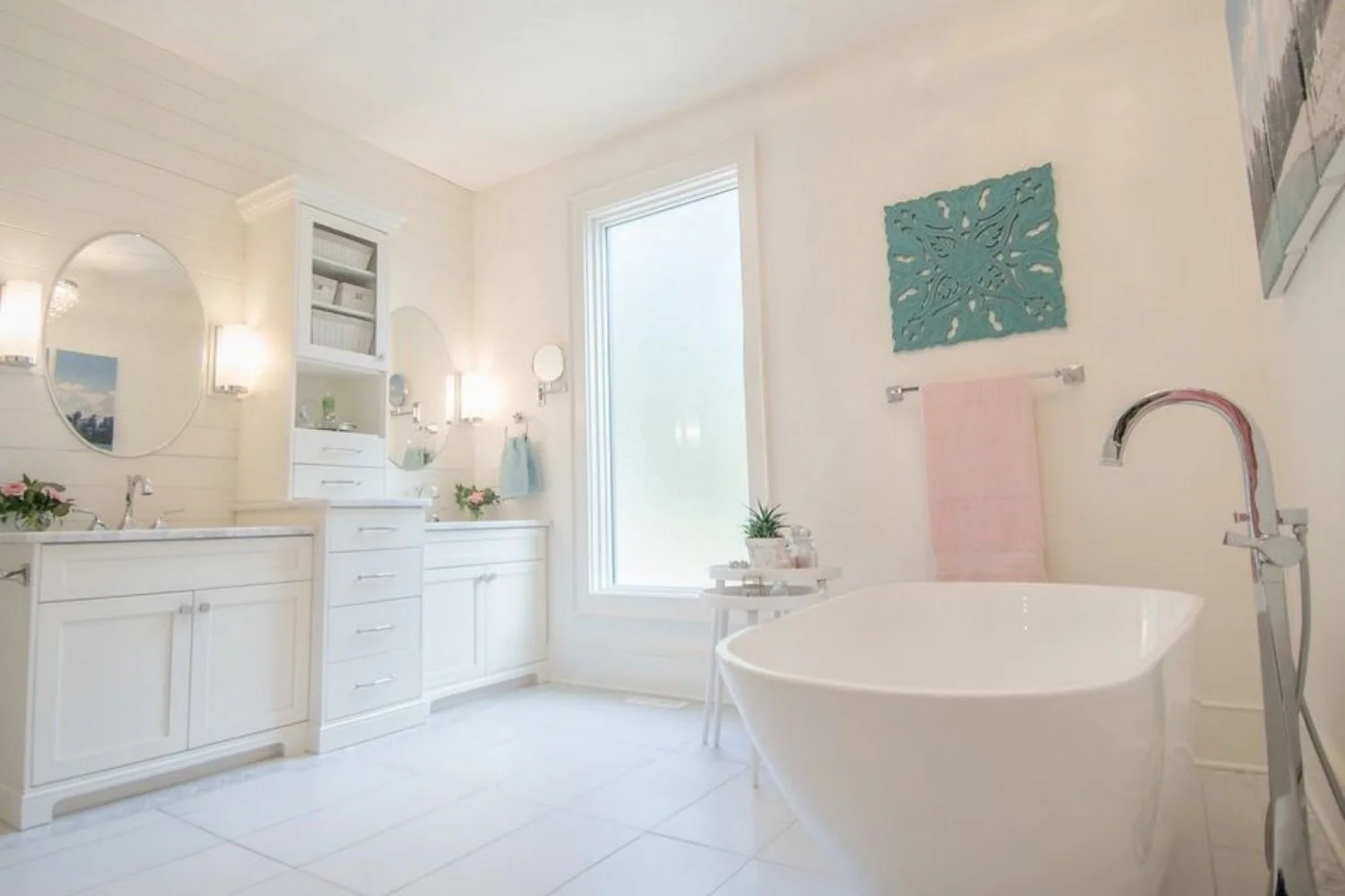 interior-designs-by-adrienne-cranbrook-ca-bathroom-remodel-luxurious-bathroom-renovation-with-chandelier-over-tub